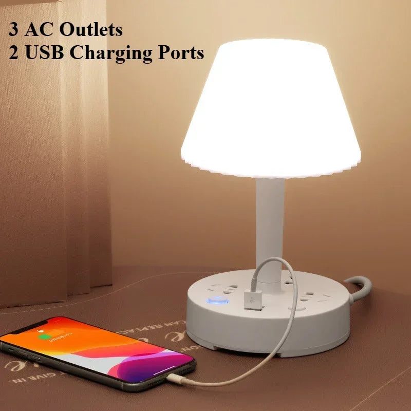 Lámpara de Noche Inteligente con Soporte Celular color rosado