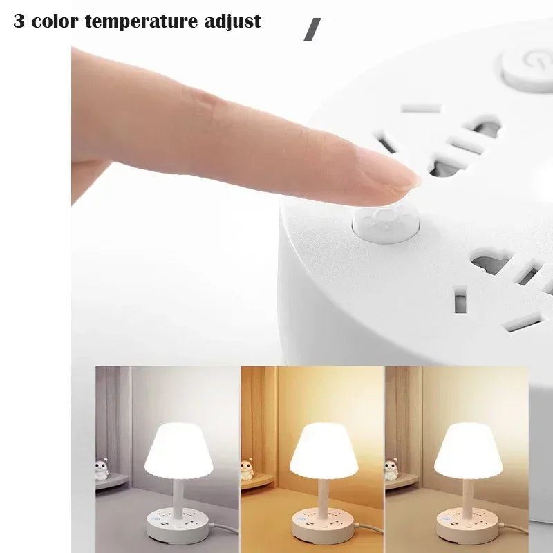 Lámpara de Noche Inteligente con Soporte Celular color rosado