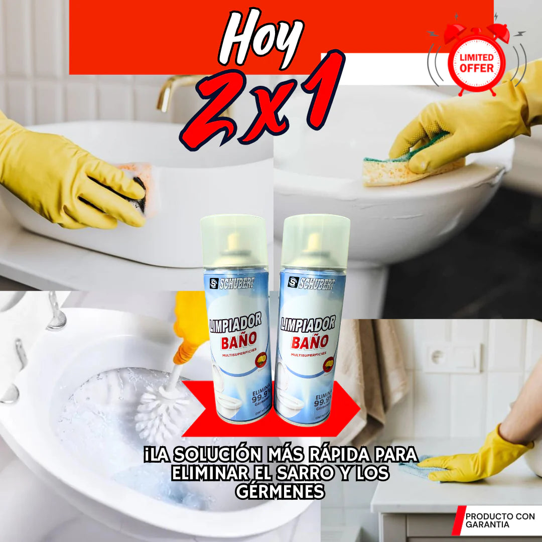 2 x 1 Espuma limpiadora de baños y duchas