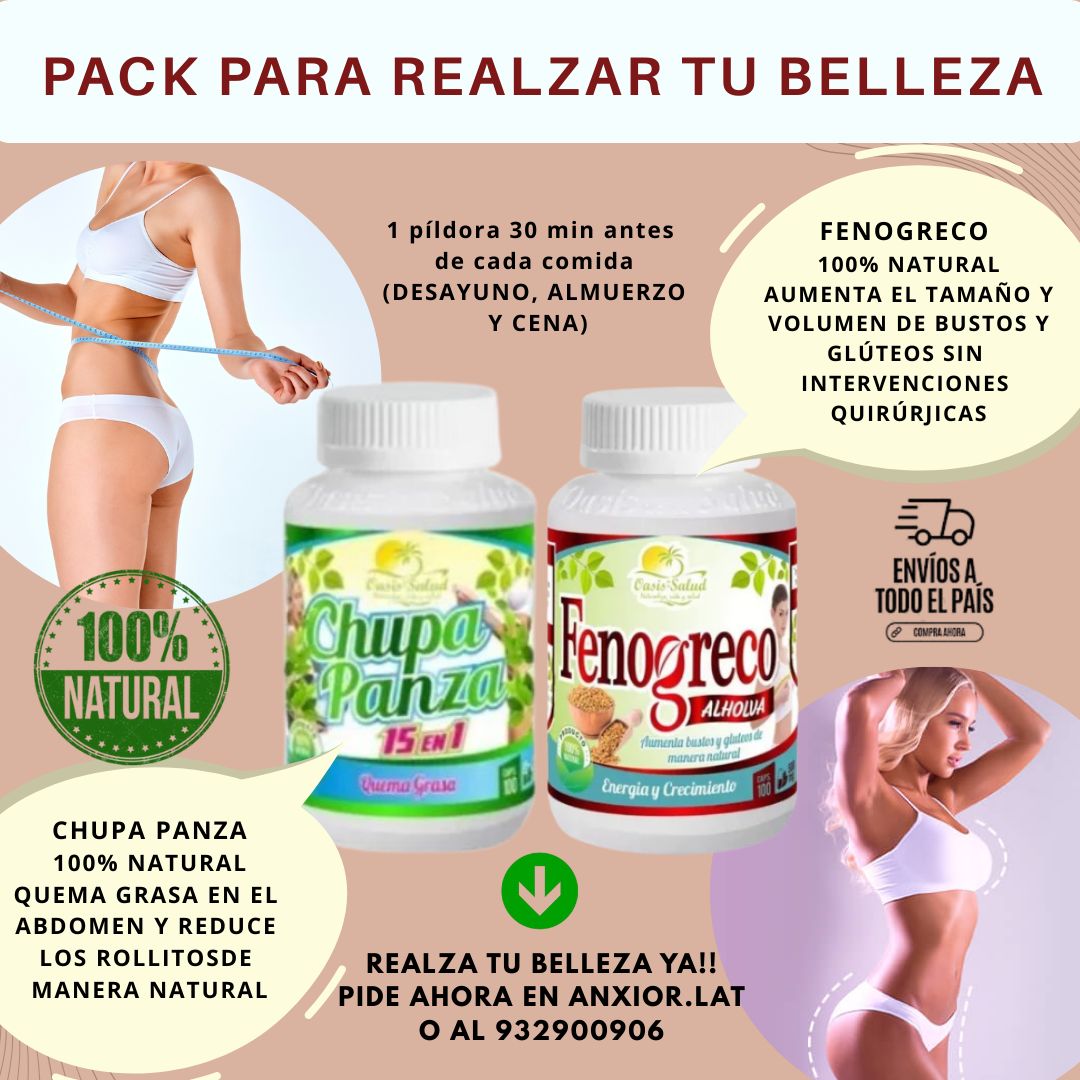 TRANSFORMA TU CINTURA EN 30 DÍAS: PACK CHUPA PANZA -  FENOGRECO